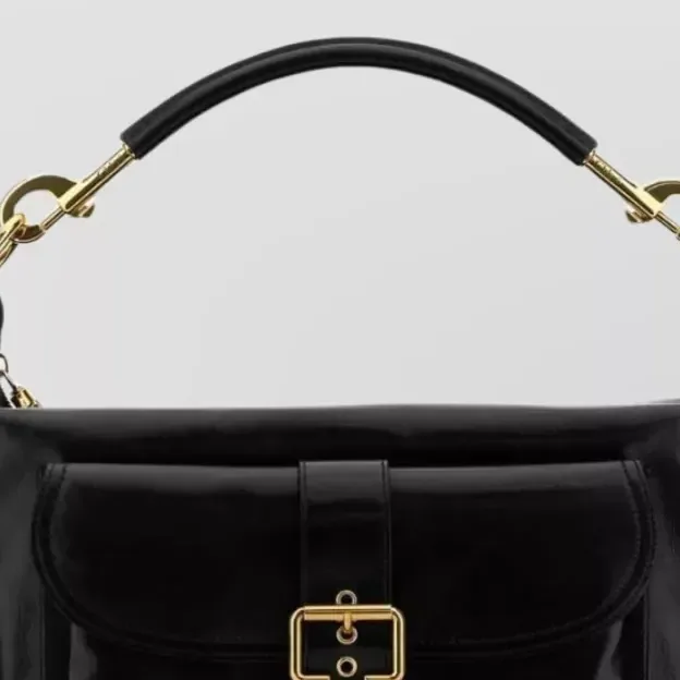 Chloé Camera Bag Large en negro, detalle