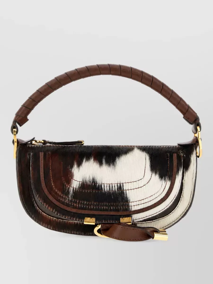 Chloé Marcie Structured Clutch بني، صورة 1