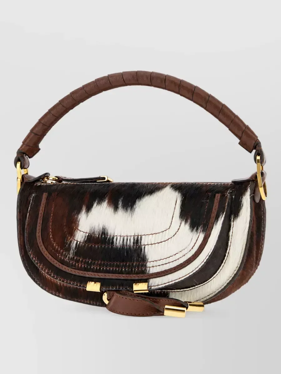 Chloé Marcie Structured Clutch بني، صورة 2