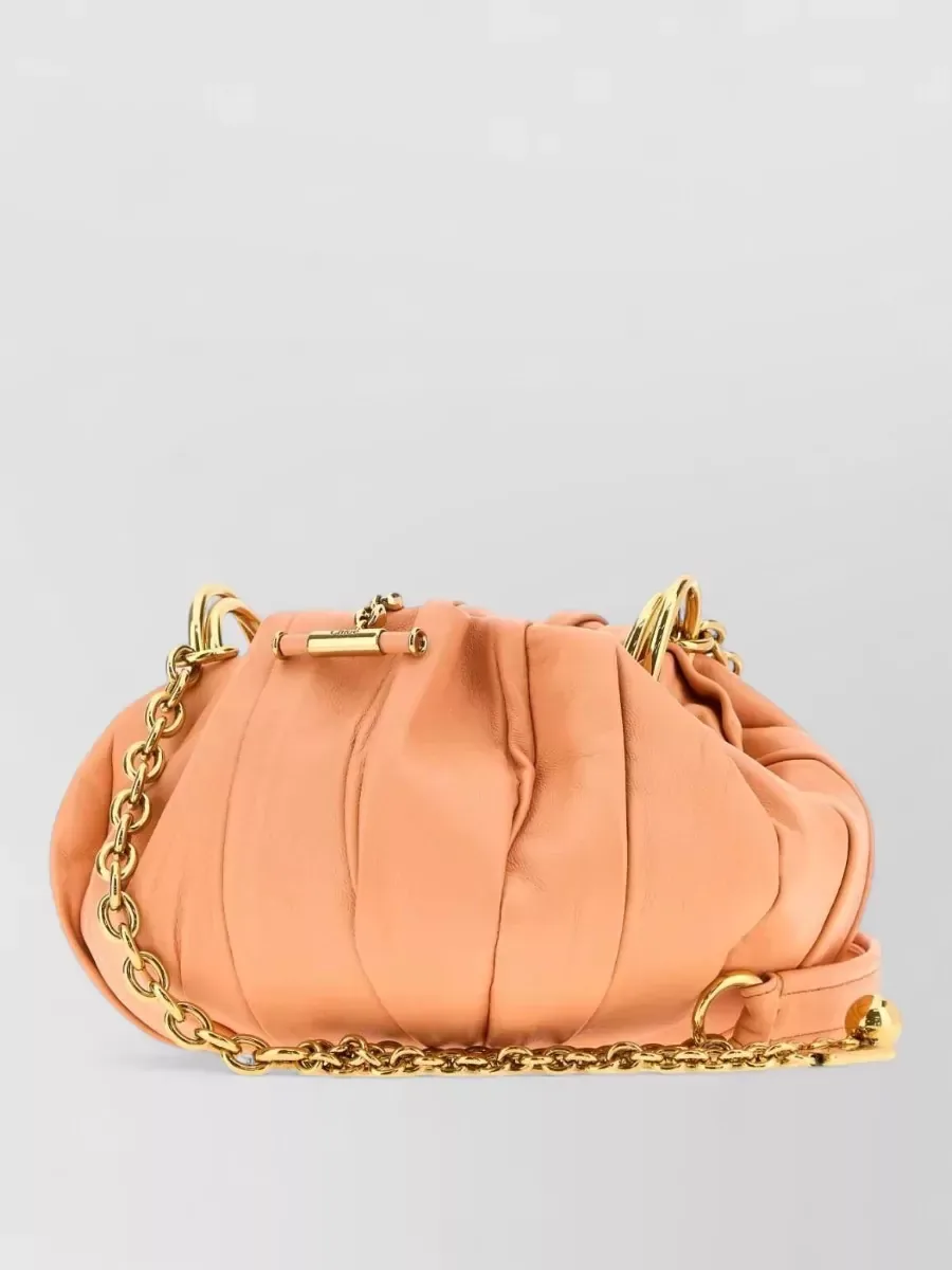 Clutch Chloé franzida em pêssego, foto 1