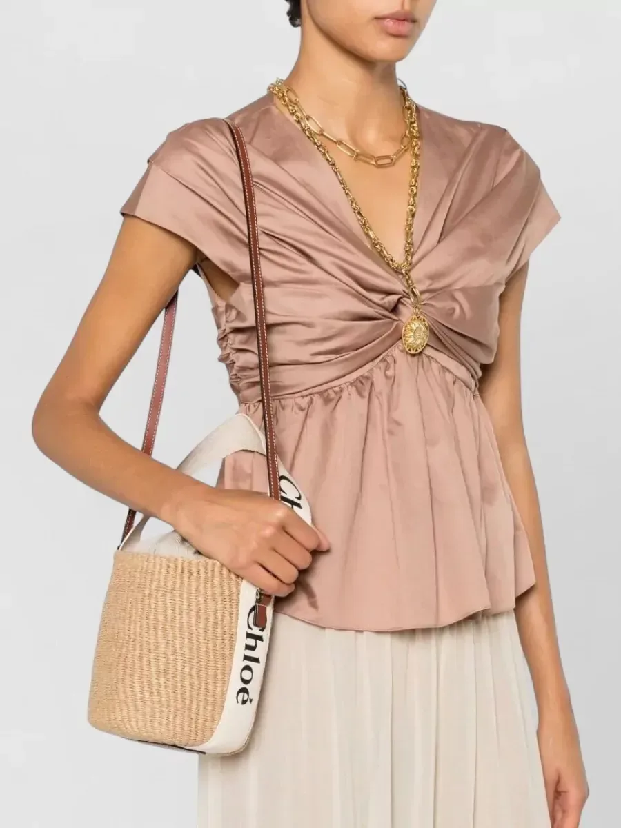 Chloé Woody Bucket Adjustable in Beige, photo 2