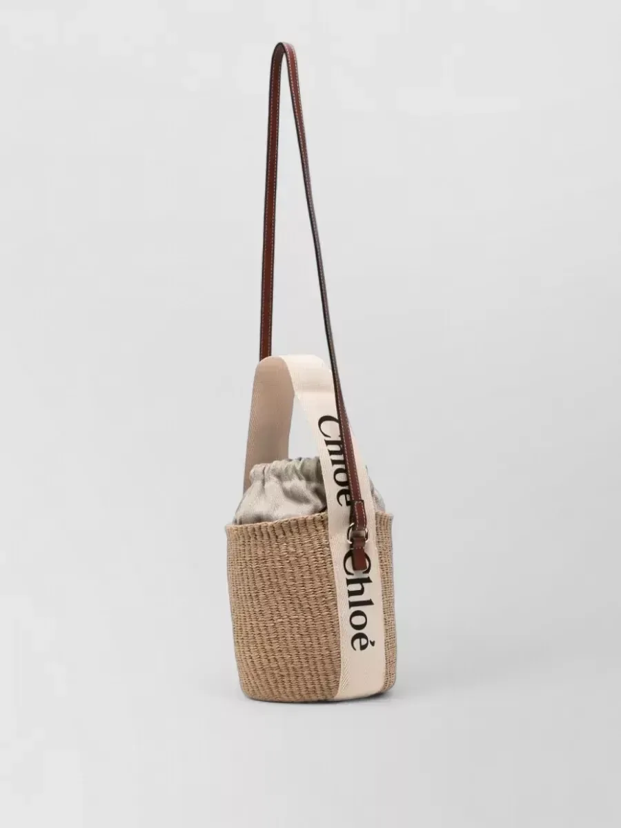 Chloé Woody Bucket Adjustable in Beige, photo 3