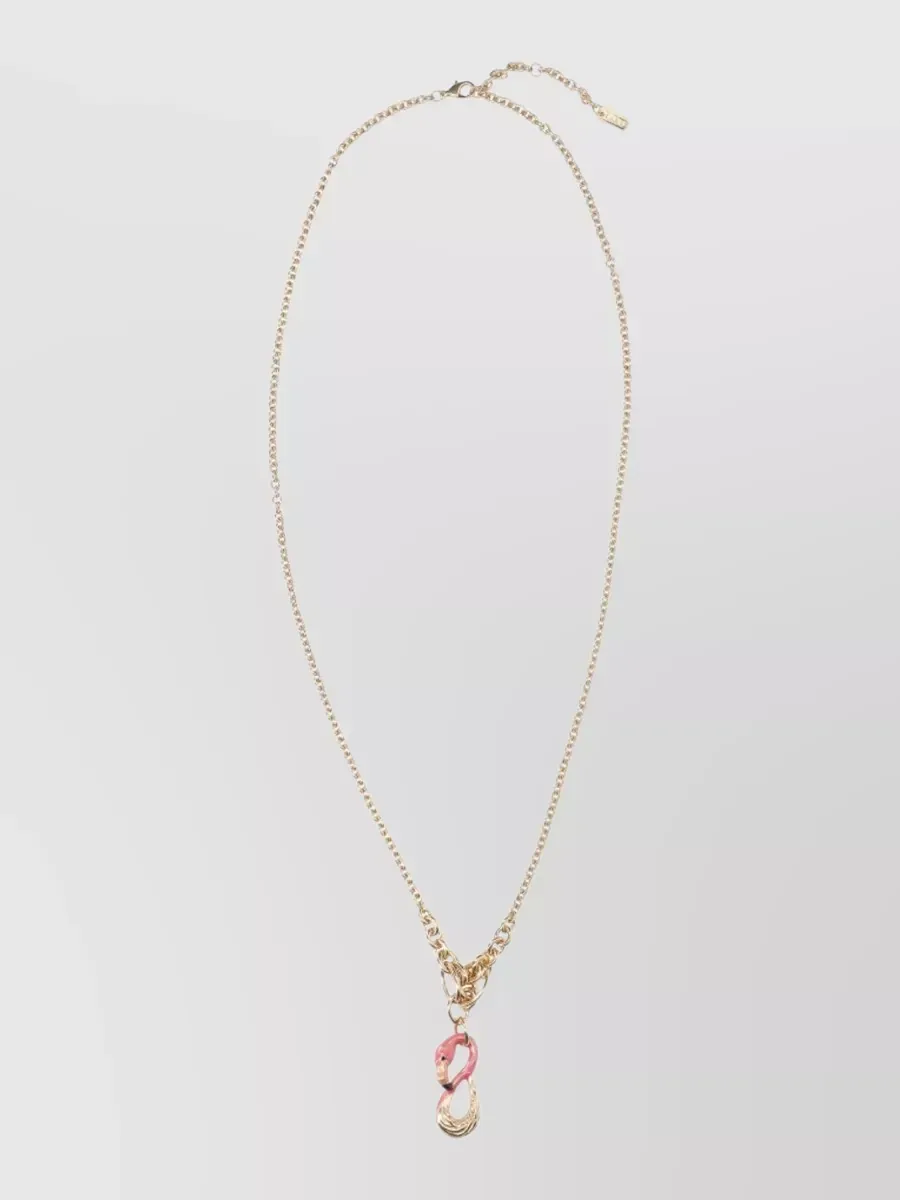 Colar Chloé com pendente de esmalte dourado, foto 1