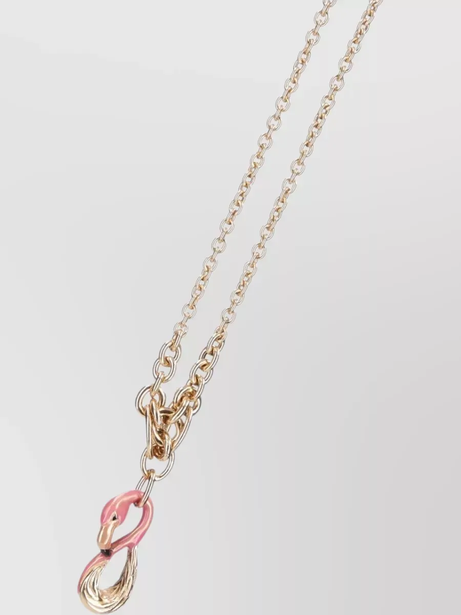 Colar Chloé com pendente de esmalte dourado, foto 3