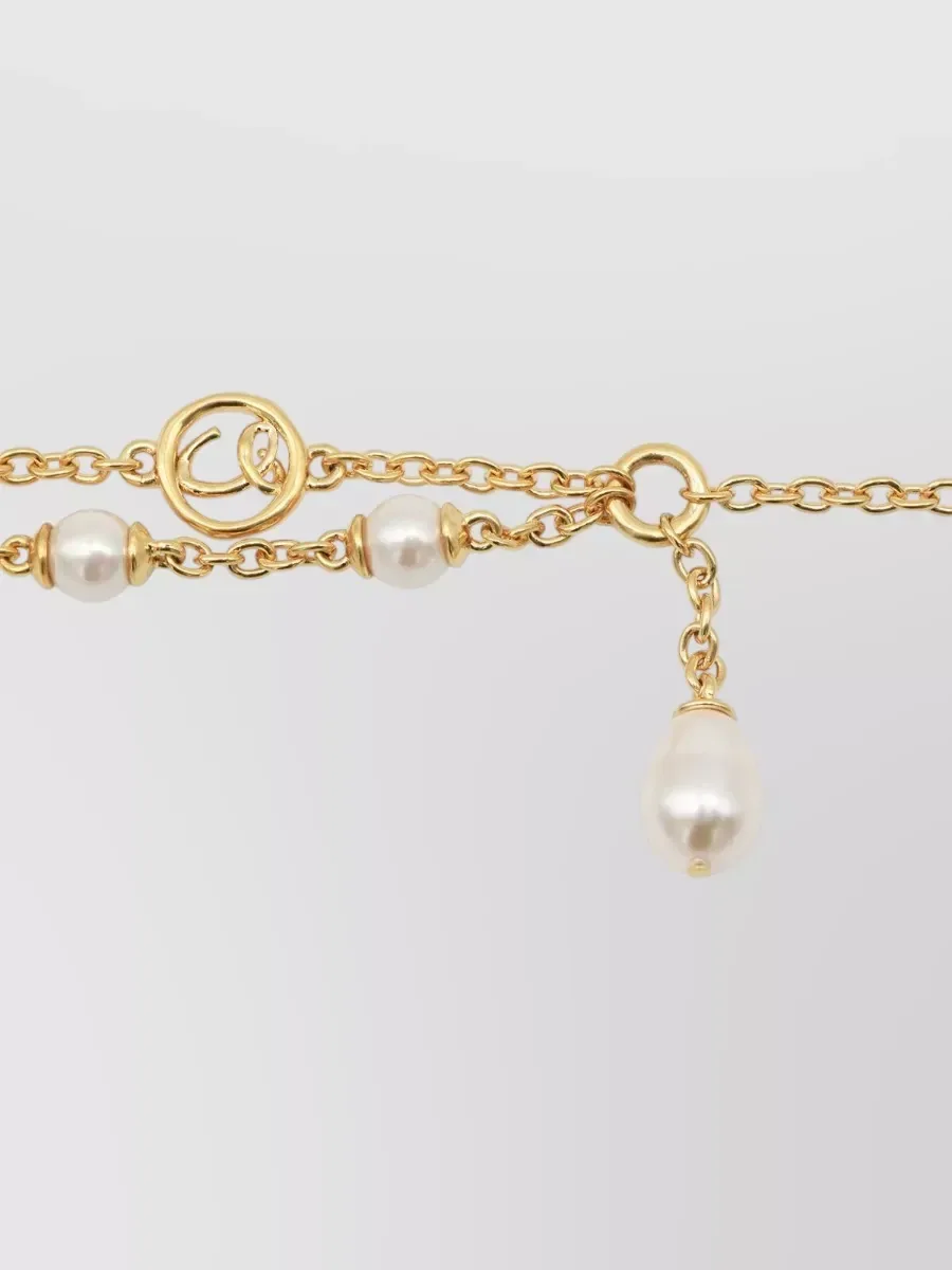 Chloé Pearl Chain Bracelet in Gold, photo 2