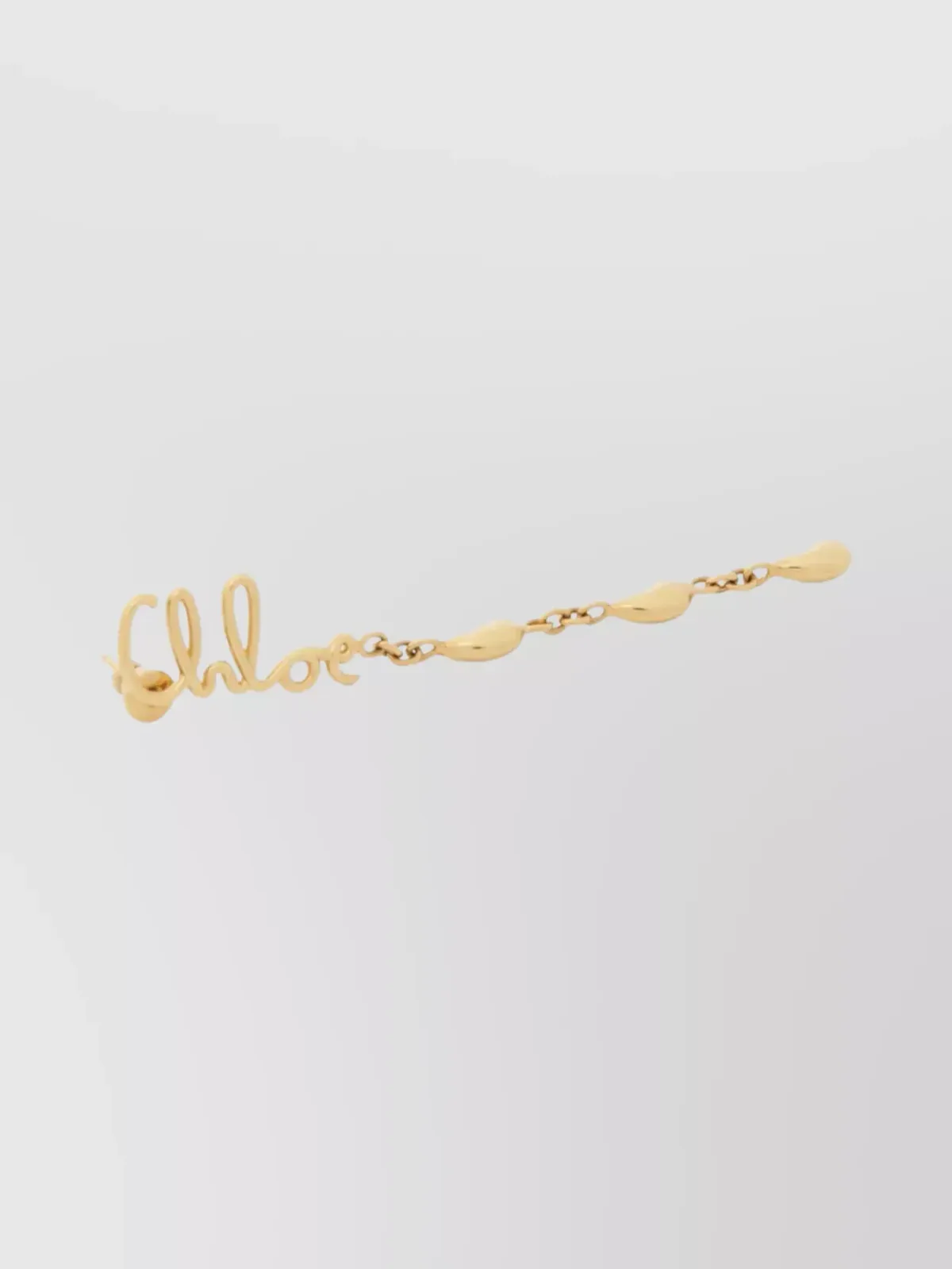 Chloé Logo Drop Earrings in Gold, photo 2