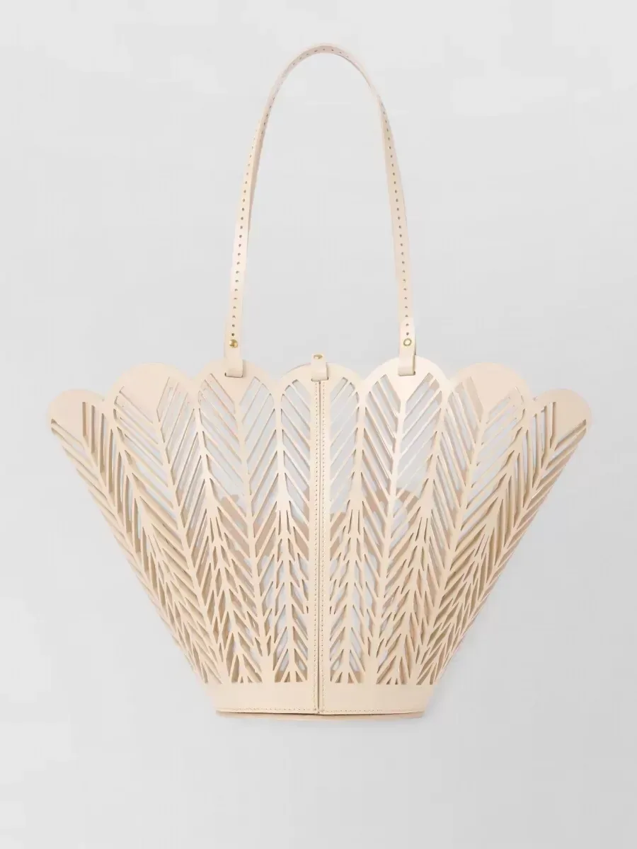 Chloé Leather Beach Bag in White, photo 1