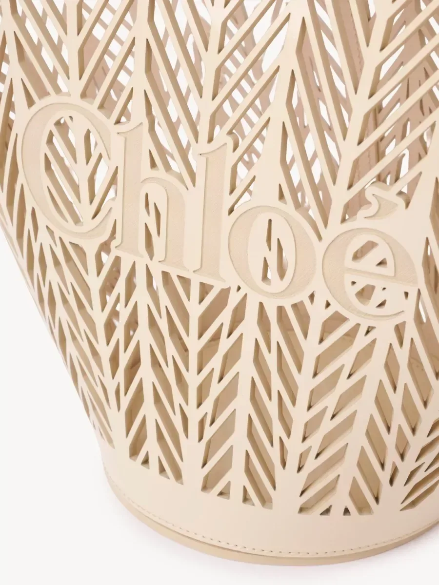 Chloé Leather Beach Bag in White, photo 3
