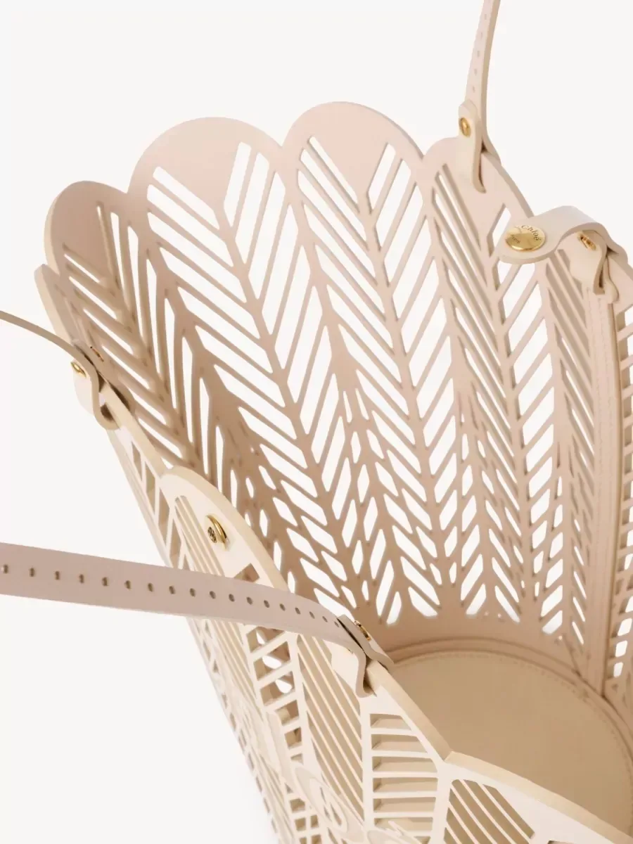 Chloé Leather Beach Bag in White, photo 4
