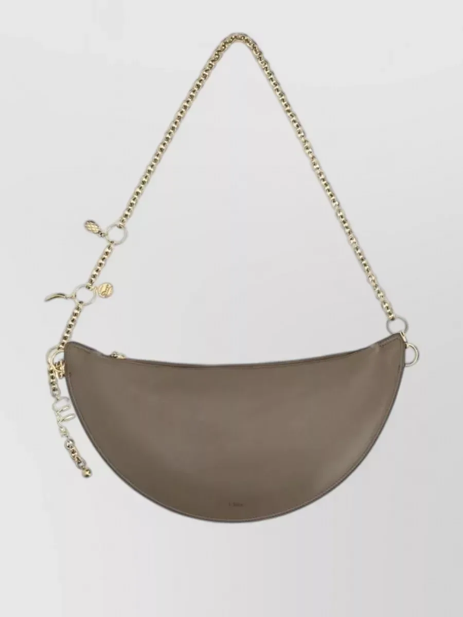 Chloé Icons Half-Moon Shoulder Bag in Taupe, photo 1
