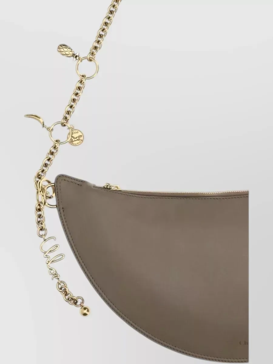 Chloé Icons Half-Moon Shoulder Bag in Taupe, photo 3