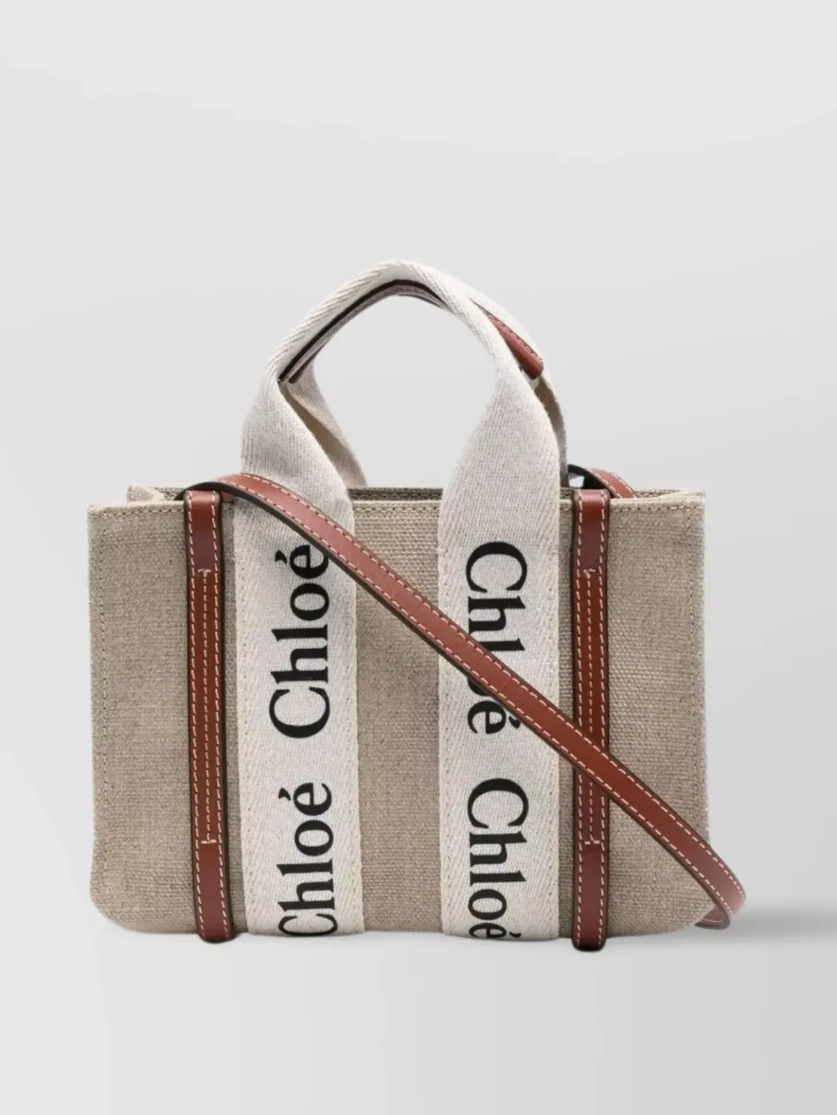 Chloé Woody Mini in Beige, photo 1