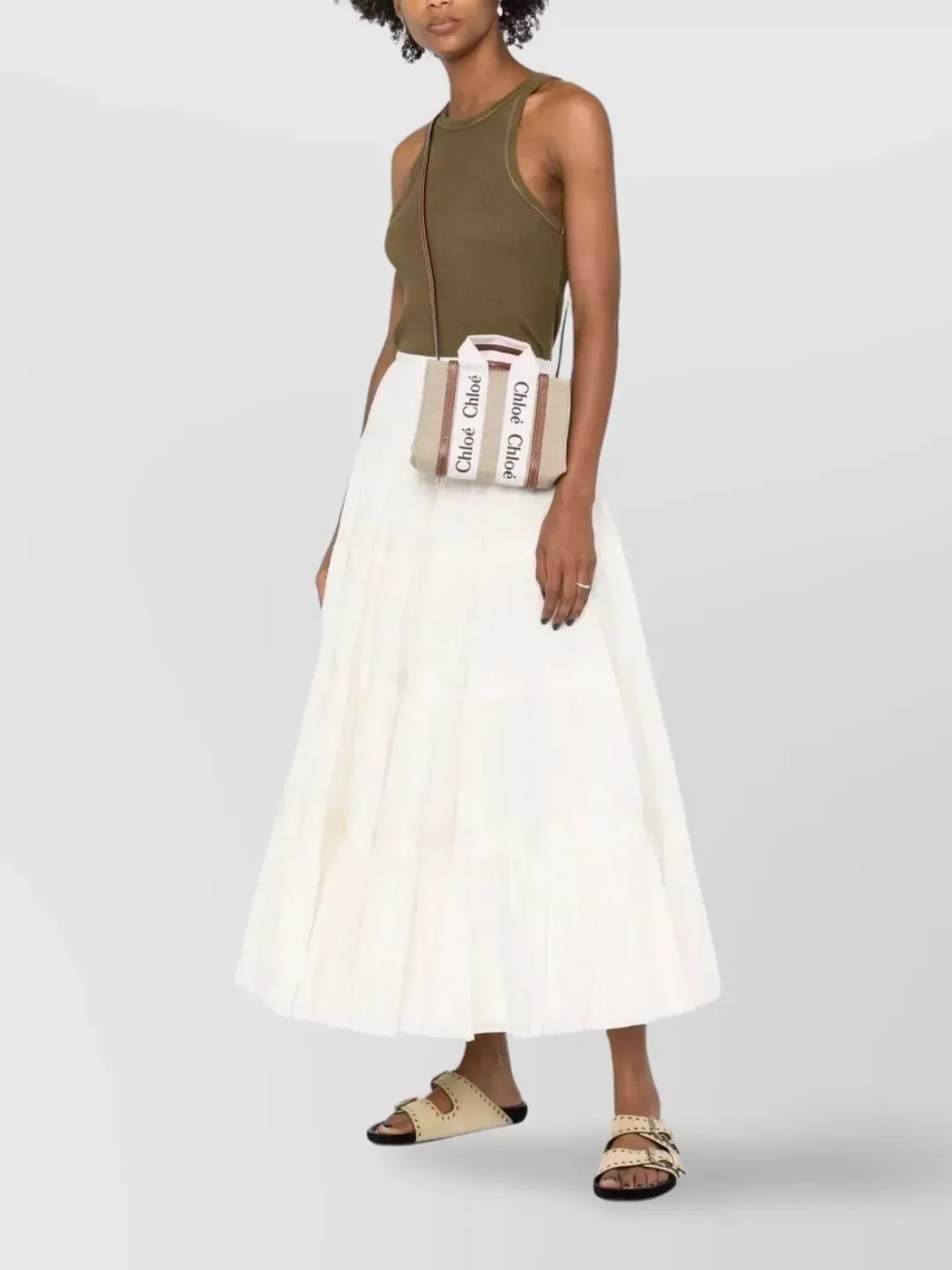 Chloé Woody Mini in Beige, photo 3