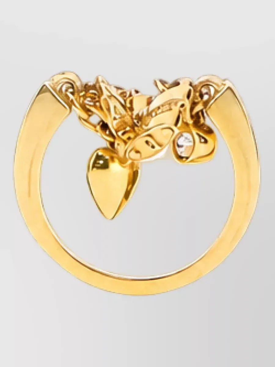 Chloé Adjustable Glass Accent Ring in Gold, photo 1
