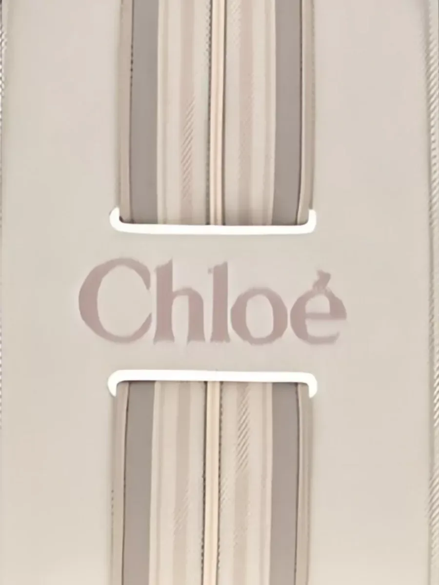 Chloé Woody Small Canvas Bag in Beige, photo 4