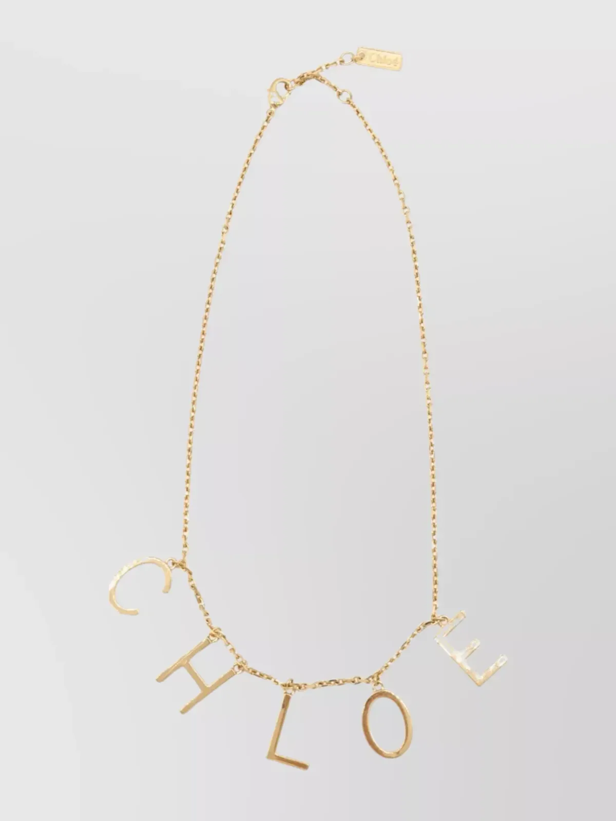 Chloé Logo Pendant Necklace in Gold, photo 1